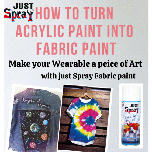 "Just Spray White Fabric acrylic Spray Paint for Fabric, cloth, Tharmocol, permanent paint for fabric, Art & craft, DIY, specially for all kind of cloths 400ml White FR9010