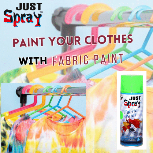 "Just Spray Neon Green Fabric acrylic Spray Paint for Fabric, cloth, Tharmocol, permanent paint for fabric, Art & craft, DIY, specially for all kind of cloths 400ml Neon Green FR5