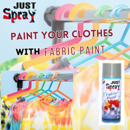 "Just Spray Shimmer Silver Fabric acrylic Spray Paint for Fabric, cloth, Tharmocol, permanent paint for fabric, Art & craft, DIY, specially for all kind of cloths 400ml Shimmer Silver FRM129