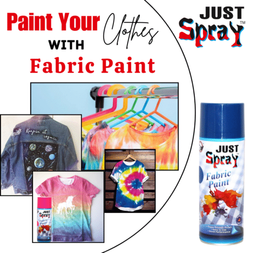 "Just Spray Neon Blue Fabric acrylic Spray Paint for Fabric, cloth, Tharmocol, permanent paint for fabric, Art & craft, DIY, specially for all kind of cloths 400ml Neon Blue FR7
