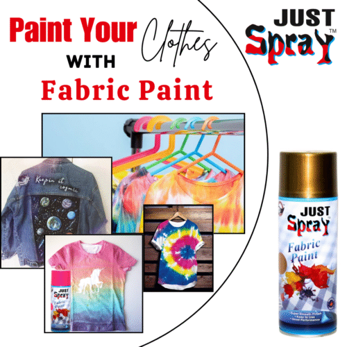 "Just Spray Shimmer Gold Fabric acrylic Spray Paint for Fabric, cloth, Tharmocol, permanent paint for fabric, Art & craft, DIY, specially for all kind of cloths 400ml Shimmer Gold FR928