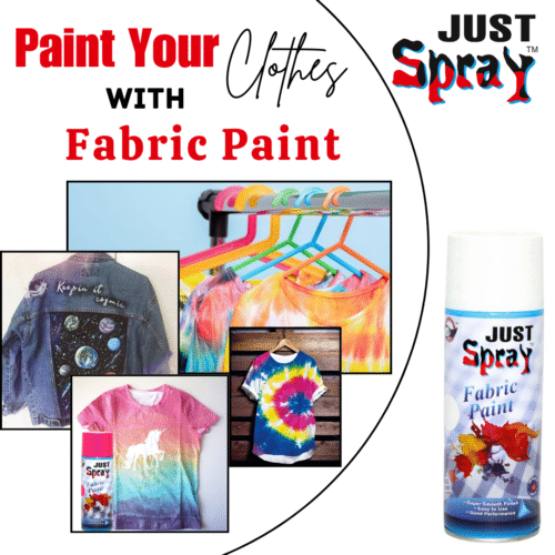 "Just Spray White Fabric acrylic Spray Paint for Fabric, cloth, Tharmocol, permanent paint for fabric, Art & craft, DIY, specially for all kind of cloths 400ml White FR9010