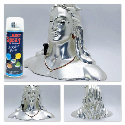 Just Spray Chrome color Acrylic Spray Paint Gloss Finish Multipurpose Spray Paint | DIY, Quick Drying Good finish for Metal, Wood, and Walls 400ml ( 139 Chrome )