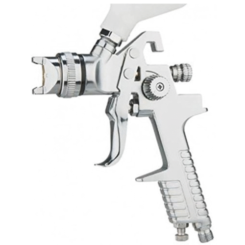 "Auarita H827 Hvlp Spray Paint Gun With Color Bucket & Tools Nozzle Size 1.3Mm & Cup Capacity 600Ml (Chrome)
