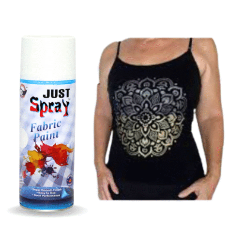 "Just Spray White Fabric acrylic Spray Paint for Fabric, cloth, Tharmocol, permanent paint for fabric, Art & craft, DIY, specially for all kind of cloths 400ml White FR9010