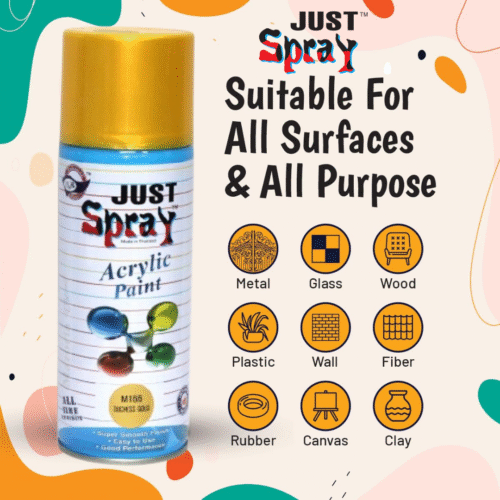 Metallic Dutchess Gold Glossy Finish Acrylic Spray Paint (M166)