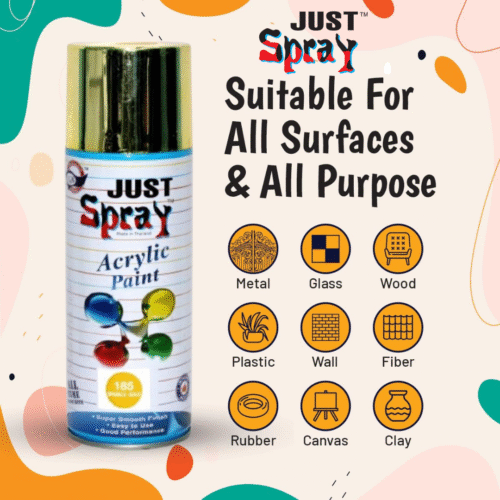 Sparkle Gold Glossy Finish Acrylic Spray Paint (185)