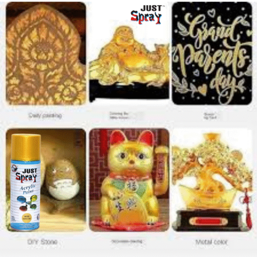 Metallic Dutchess Gold Glossy Finish Acrylic Spray Paint (M166)