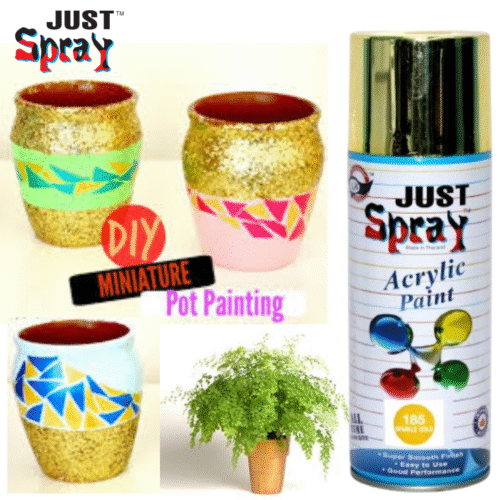 Sparkle Gold Glossy Finish Acrylic Spray Paint (185)