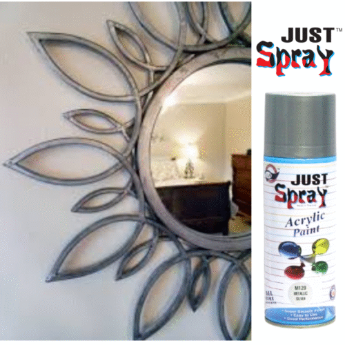 Metallic Silver Glossy Finish Acrylic Spray Paint (M129)