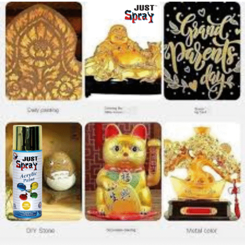 Sparkle Gold Glossy Finish Acrylic Spray Paint (185)