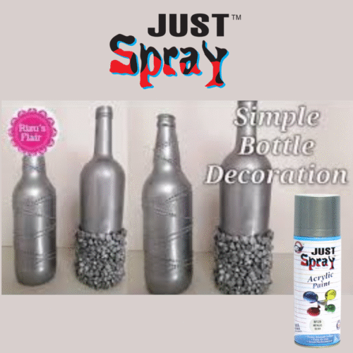 Metallic Silver Glossy Finish Acrylic Spray Paint (M129)