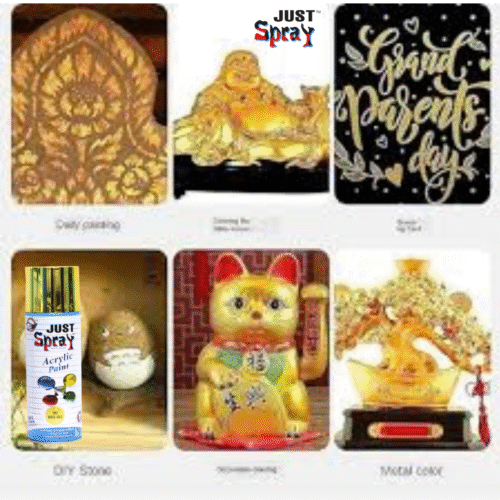 Brass Gold Glossy Finish Acrylic Spray Paint (182)