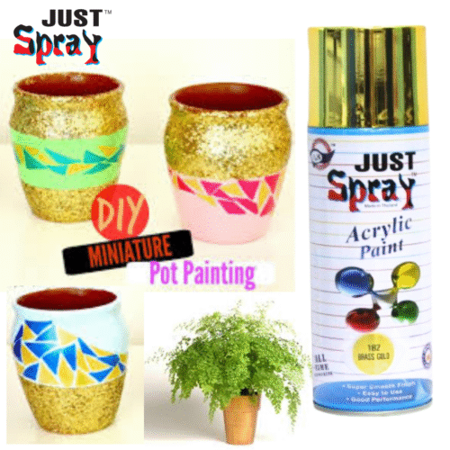 Brass Gold Glossy Finish Acrylic Spray Paint (182)
