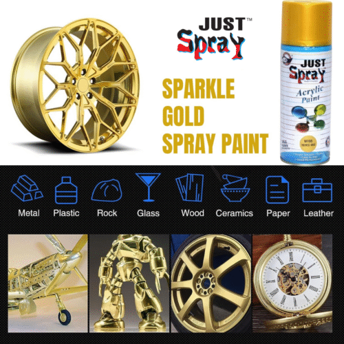 Metallic Dutchess Gold Glossy Finish Acrylic Spray Paint (M166)