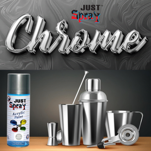 Bright Silver Glossy Finish Acrylic Spray Paint (117)