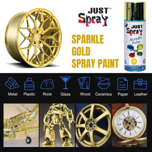 Sparkle Gold Glossy Finish Acrylic Spray Paint (185)