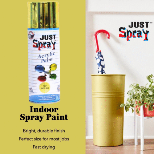 Brass Gold Glossy Finish Acrylic Spray Paint (182)