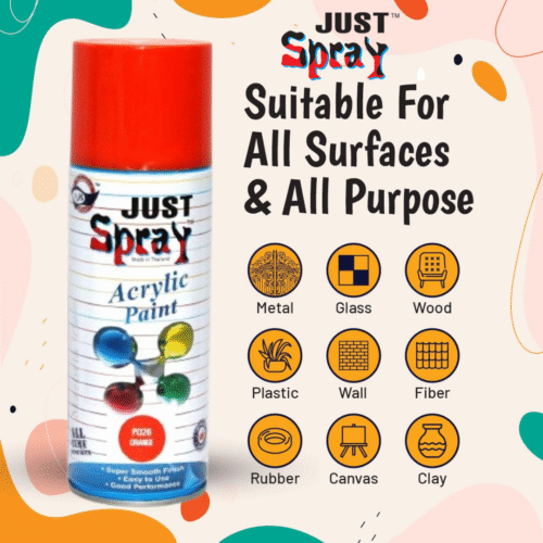 Orange Glossy Finish Acrylic Spray Paint (P026)