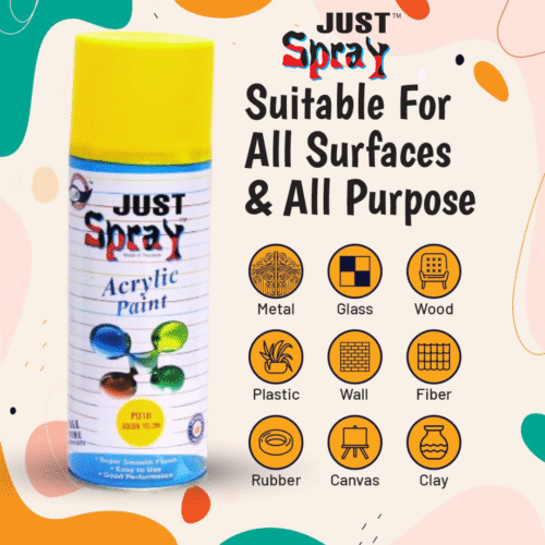 Golden Yellow Glossy Finish Acrylic Spray Paint (P018)
