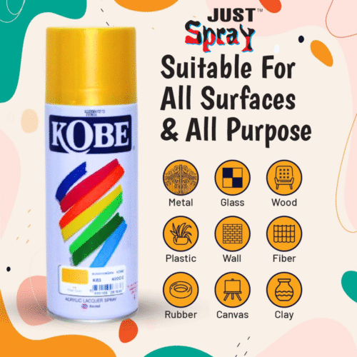 Metallic Gold  Glossy Finish Acrylic Spray Paint