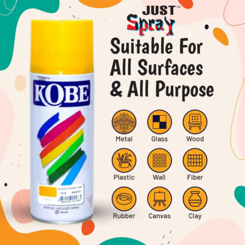 Yellow Glossy Finish Acrylic Spray Paint