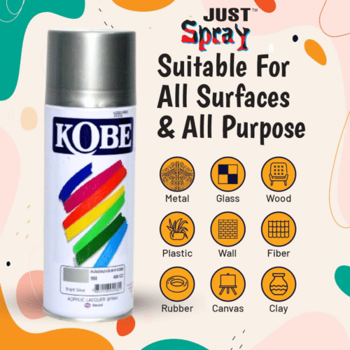 Bright Silver Glossy Finish Acrylic Spray Paint