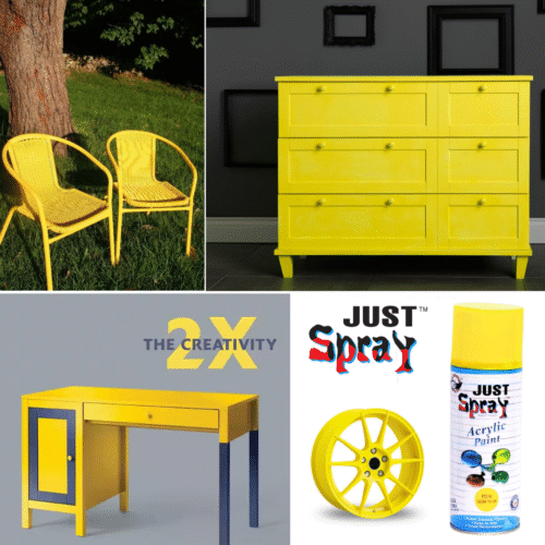Golden Yellow Glossy Finish Acrylic Spray Paint (P018)