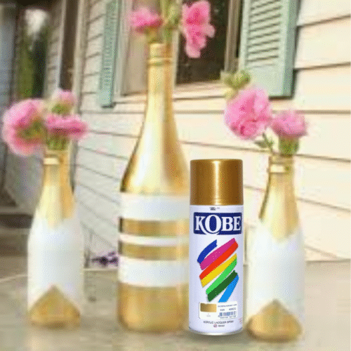 Aluminium Gold Glossy Finish Acrylic Spray Paint