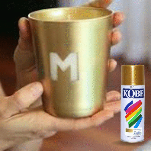 Aluminium Gold Glossy Finish Acrylic Spray Paint